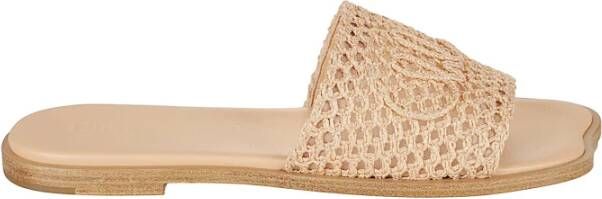 Chloé Roze Gehaakte Sandalen met Geborduurd Logo