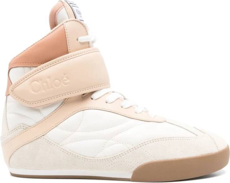 Chloé Roze Leren Kick Sneakers