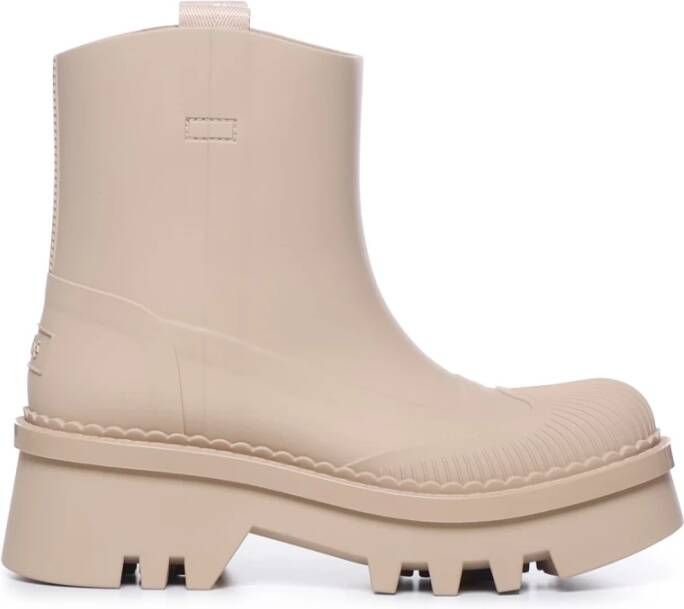 Chloé Stijlvolle Beige Regenlaarzen Beige Dames