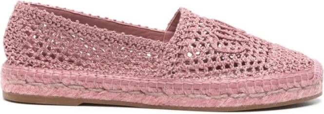 Chloé Roze Platte Schoenen Gehaakte Voering