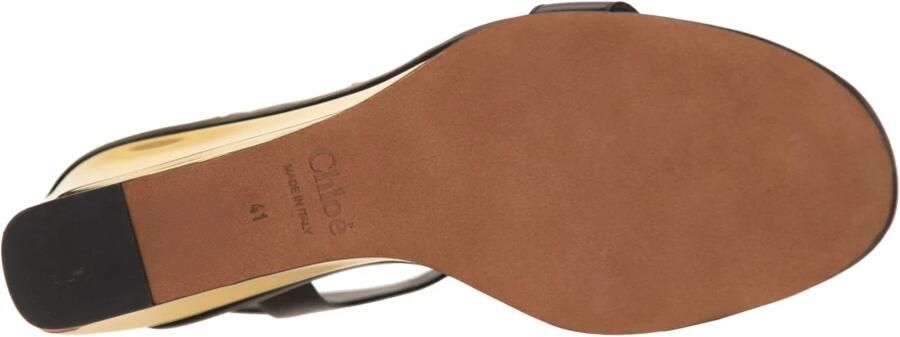 Chloé Rebecca wedge sandals Black Dames - Foto 5