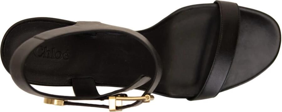 Chloé Rebecca wedge sandals Black Dames - Foto 4