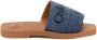Chloé Slippers Flat Woody Sandals in blauw - Thumbnail 9