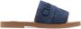 Chloé Slippers Flat Woody Sandals in blauw - Thumbnail 1