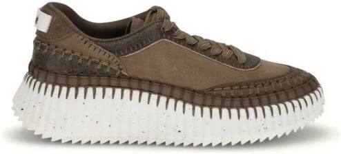 Chloé Shearling Leren Sneakers