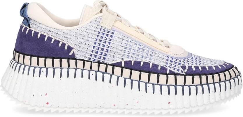 Chloé Sneakers Lowama Baumwolle Wit Dames