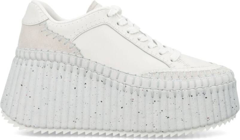 Chloé Witte Sneakers met Rubberen Zool