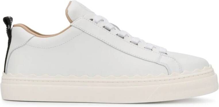 Chloé Lauren leather sneakers Wit Dames