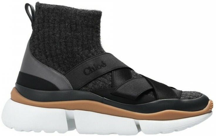 Chloé Sonnie fitted sock sneaker in knit