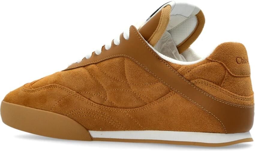 Chloé Oranje Zijde Nylon Sneakers - Foto 4