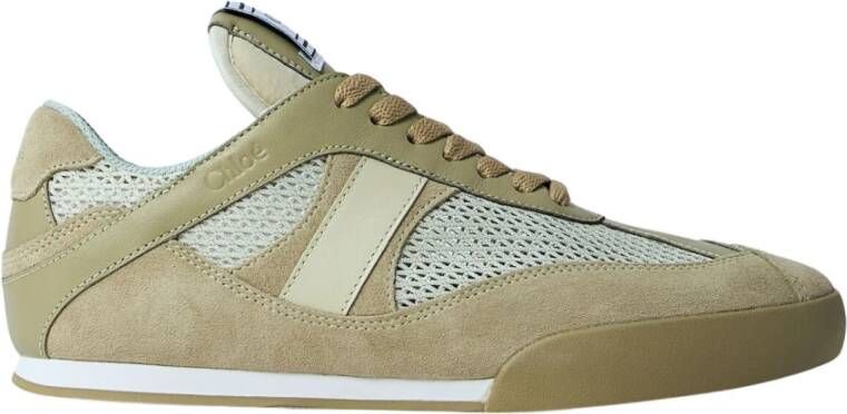 Chloé Suede Knit Low-Top Sneakers