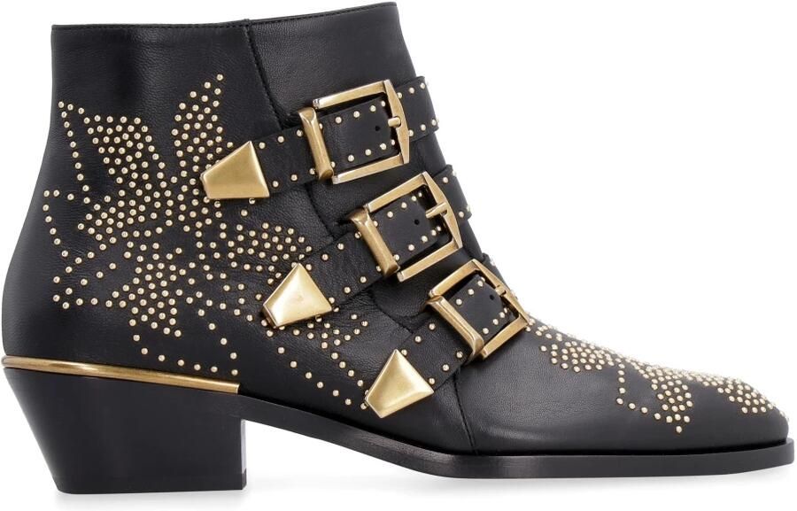 Chloé Susanna Studded Heel Ankle Boots Zwart Dames