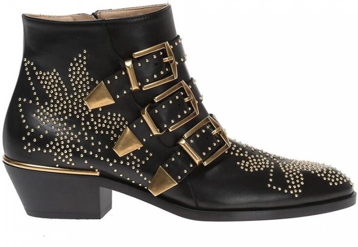 Chloé Susanna Studded Heel Ankle Boots Zwart Dames - Foto 3