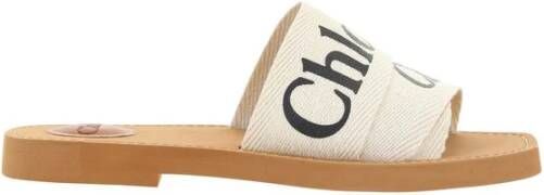 Chloé Vierkante Neus Katoenen Sandalen