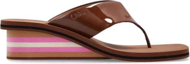 Chloé Wedge Hak Slippers Zwemmen Koel