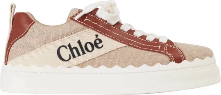 Chloé Witte en bruine Lauren Sneakers Multicolor Dames