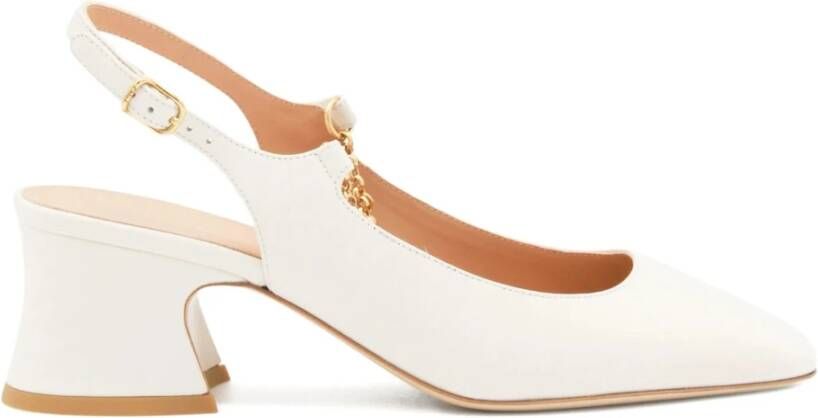 Chloé Witte Hak Slingbacks Charms Schoenen
