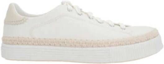 Chloé Witte lage sneakers met natuurlijk koord detail White Dames