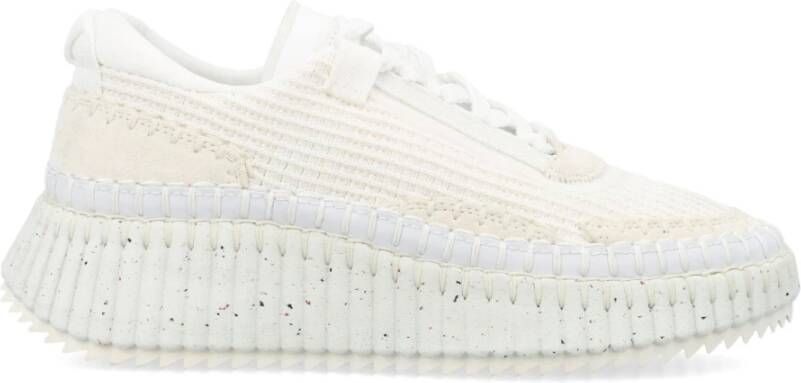 Chloé Witte Mesh Sneakers voor Vrouwen White Dames