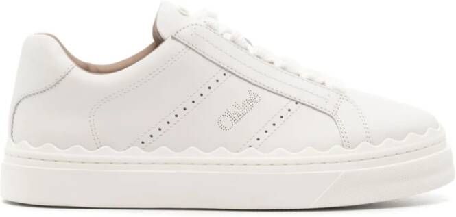 Chloé Gaatjesveter Sneakers met Platte Zool White Dames