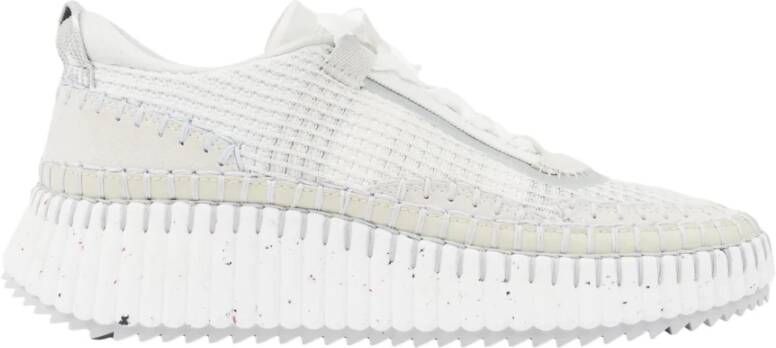 Chloé Witte Sneakers met Nylon Webbing