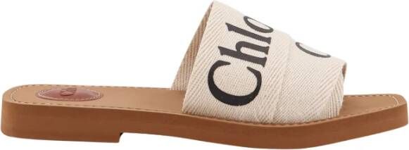 Chloé Witte Woody Sandalen