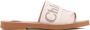 Chloé Sandalen met dubbele stoffen band en logo Brown Dames - Thumbnail 6