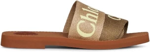 Chloé WOODY Platte Slippers