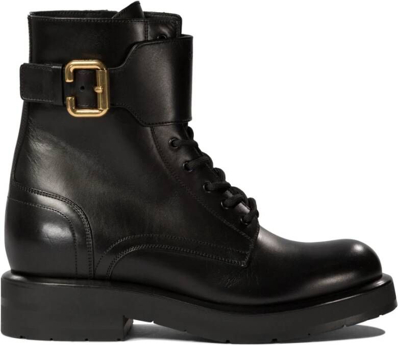 Chloé Zwarte Enkellaarsjes Elegante Comfortabele Stijl