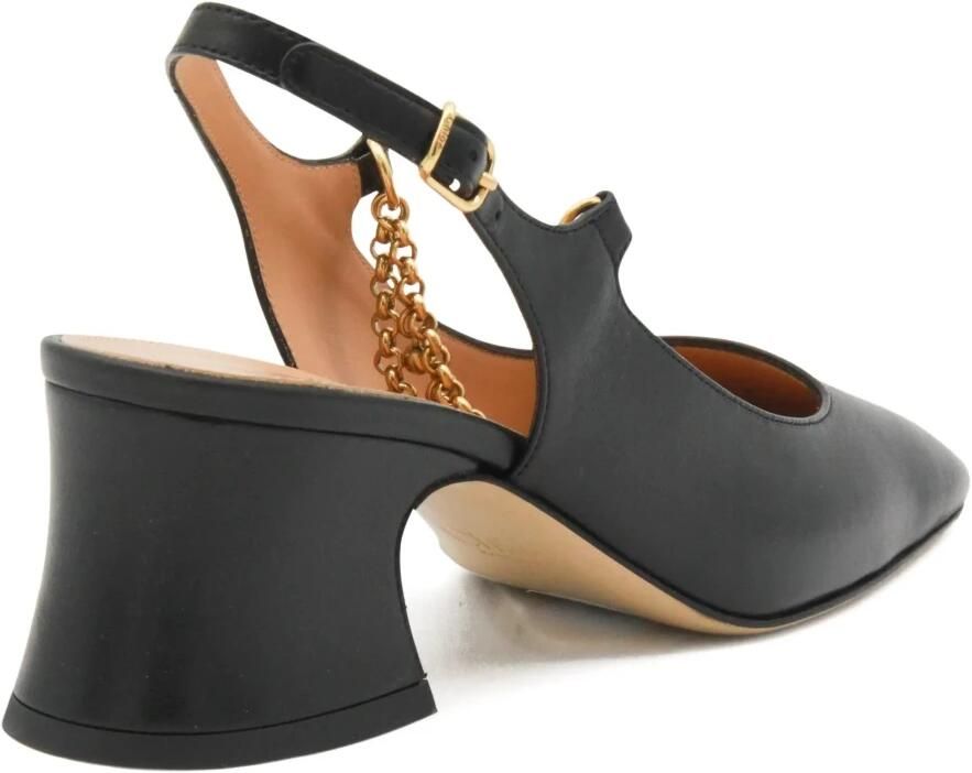 Chloé Zwarte hakken slingbacks met bedeltjes