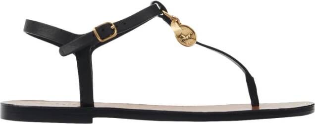 Chloé Zwarte Leren Sandalen