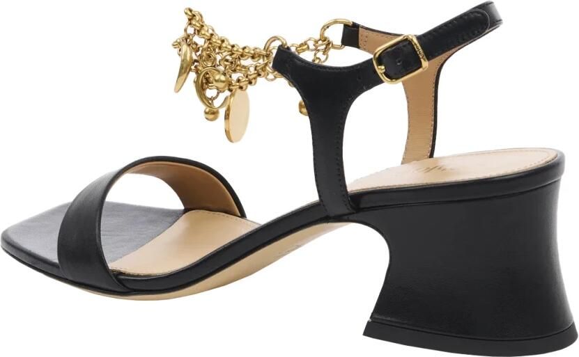 Chloé Zwarte Leren Sandalen Elegante Hakken