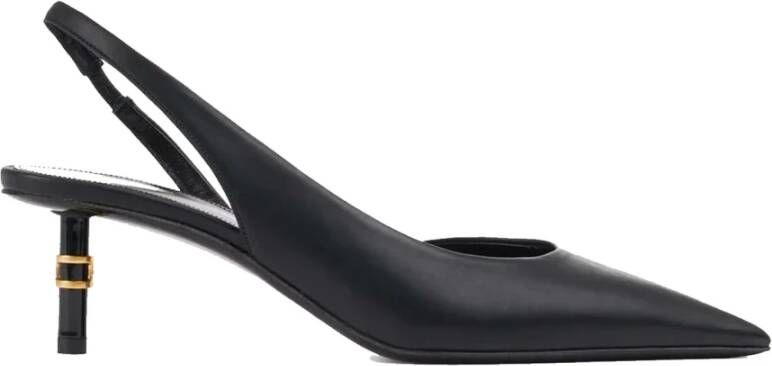 Chloé Zwarte puntige neus slingback pumps