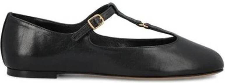 Chloé Zwarte Sneakers Leren Ballerina Flats