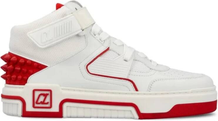 Christian Louboutin Astroloubi Mid Sneakers Wit Rood