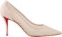 Christian Louboutin Beige Mesh Strass Pumps - Thumbnail 1