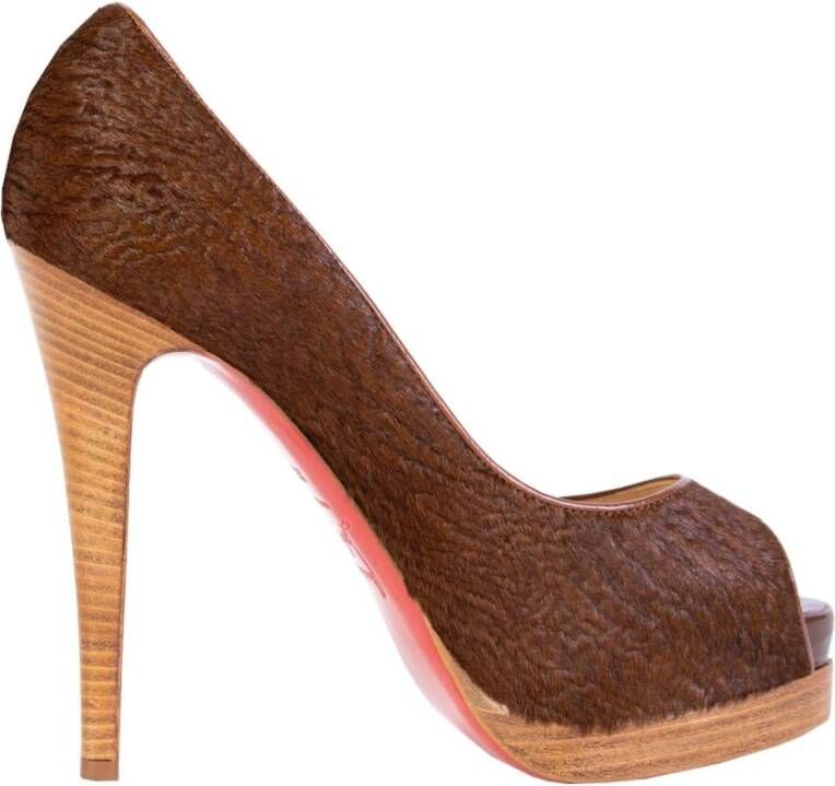 Christian Louboutin Bruin Leren Altadama 140 Décolleté Bruin Dames