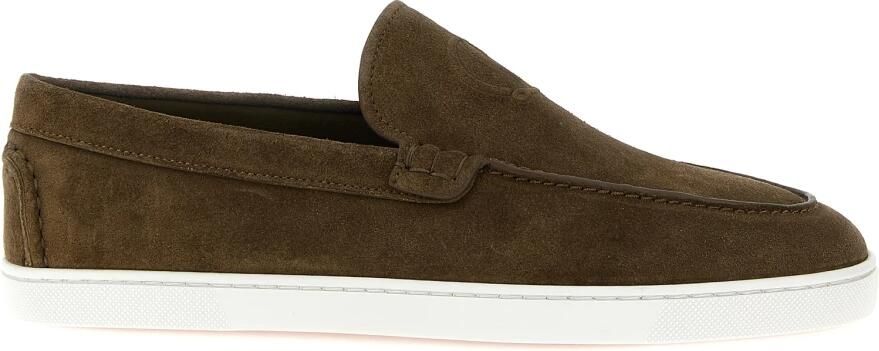 Christian Louboutin Moonboat Suede Loafers