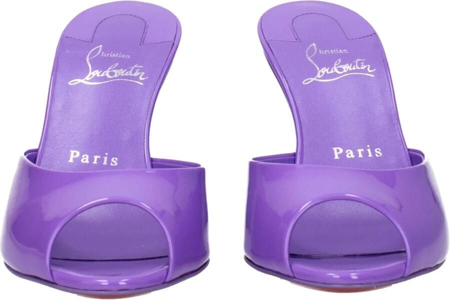 Christian Louboutin Paarse Leren Sleehakken