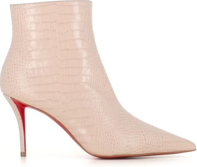 Christian Louboutin Semi-shine Ankelboot met Reptiel-effect