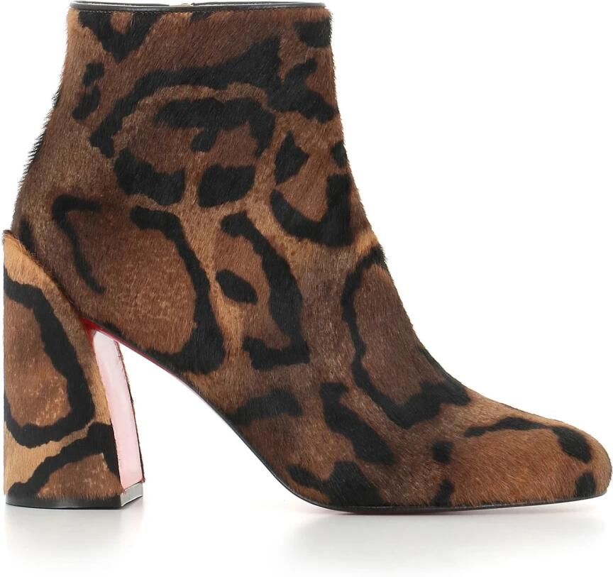 Christian Louboutin Spotted Pony-Effect Printed Leather Boots