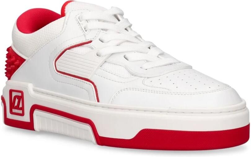 Christian Louboutin Witte sneakers met rode details - Foto 2