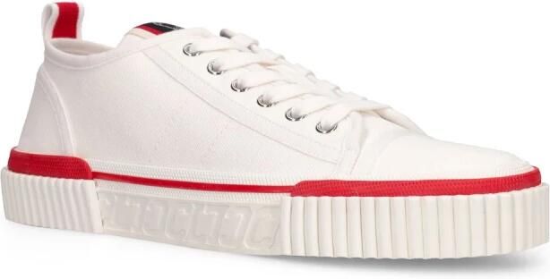 Christian Louboutin Witte sneakers met rode details - Foto 2