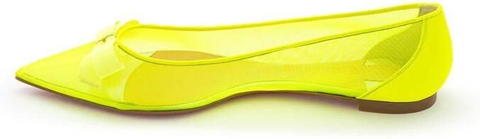 Christian Louboutin Zonneschijn Geel Mesh Platte Elegantie Yellow Dames - Foto 6