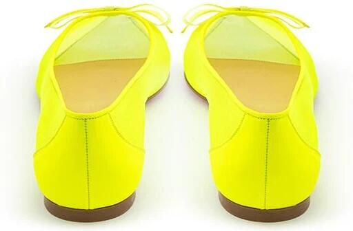 Christian Louboutin Zonneschijn Geel Mesh Platte Elegantie Yellow Dames - Foto 4
