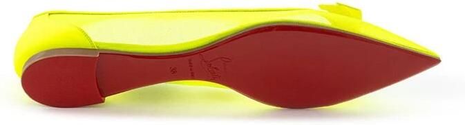 Christian Louboutin Zonneschijn Geel Mesh Platte Elegantie Yellow Dames - Foto 7