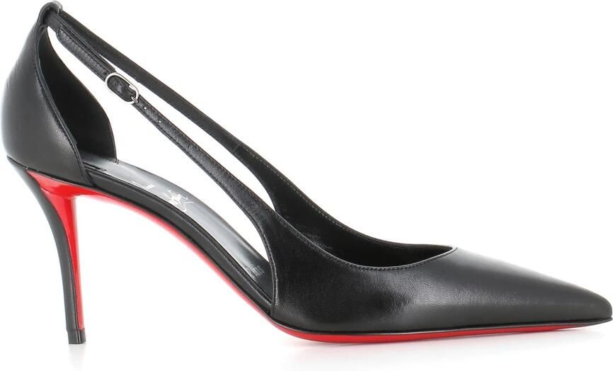 Christian Louboutin Zwarte Hak Cut-Out Leren Pump