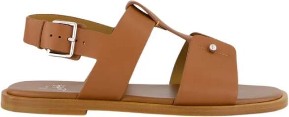 Christian Louboutin Cuoio Leren Sandalen met Metalen Detail