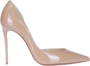 Christian Louboutin Elegante Step-In Patent Pumps Beige Dames