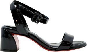 Christian Louboutin Elegante zwarte lakleren sandalen Zwart Dames